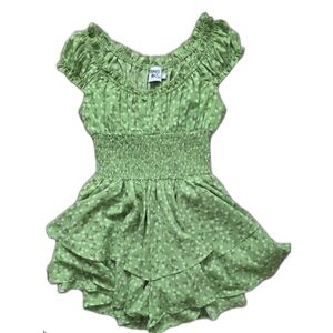 Princess Polly Green Floral Romper